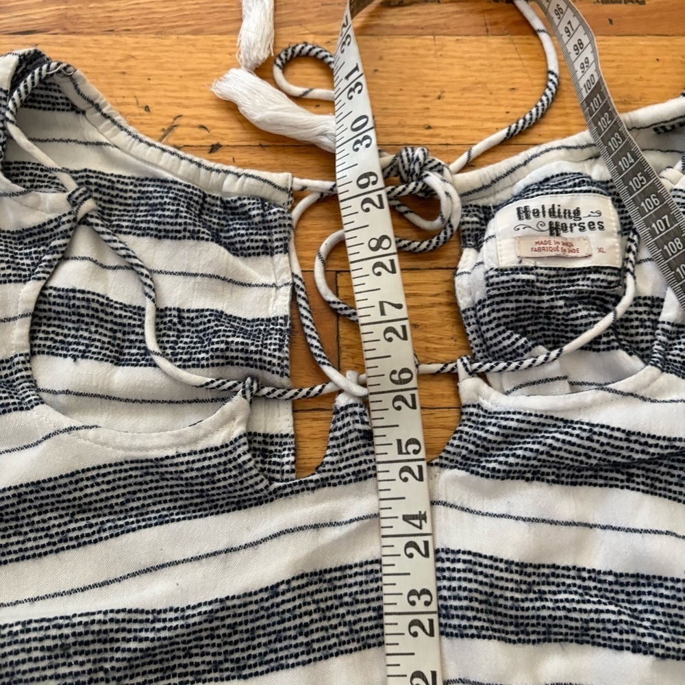 Anthropologie Holding Horses Striped Romper Size XL - Picture 7 of 9